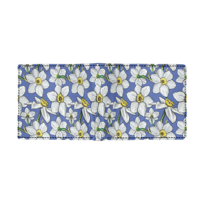 Daffodils Pattern Print Design DF08 Men's ID Card Wallet