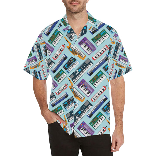 Synthesizer Pattern Print Design 02 Men's Hawaiian Shirt