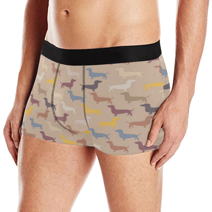 Dachshund Pattern Print Design 03 Men's Boxer Briefs