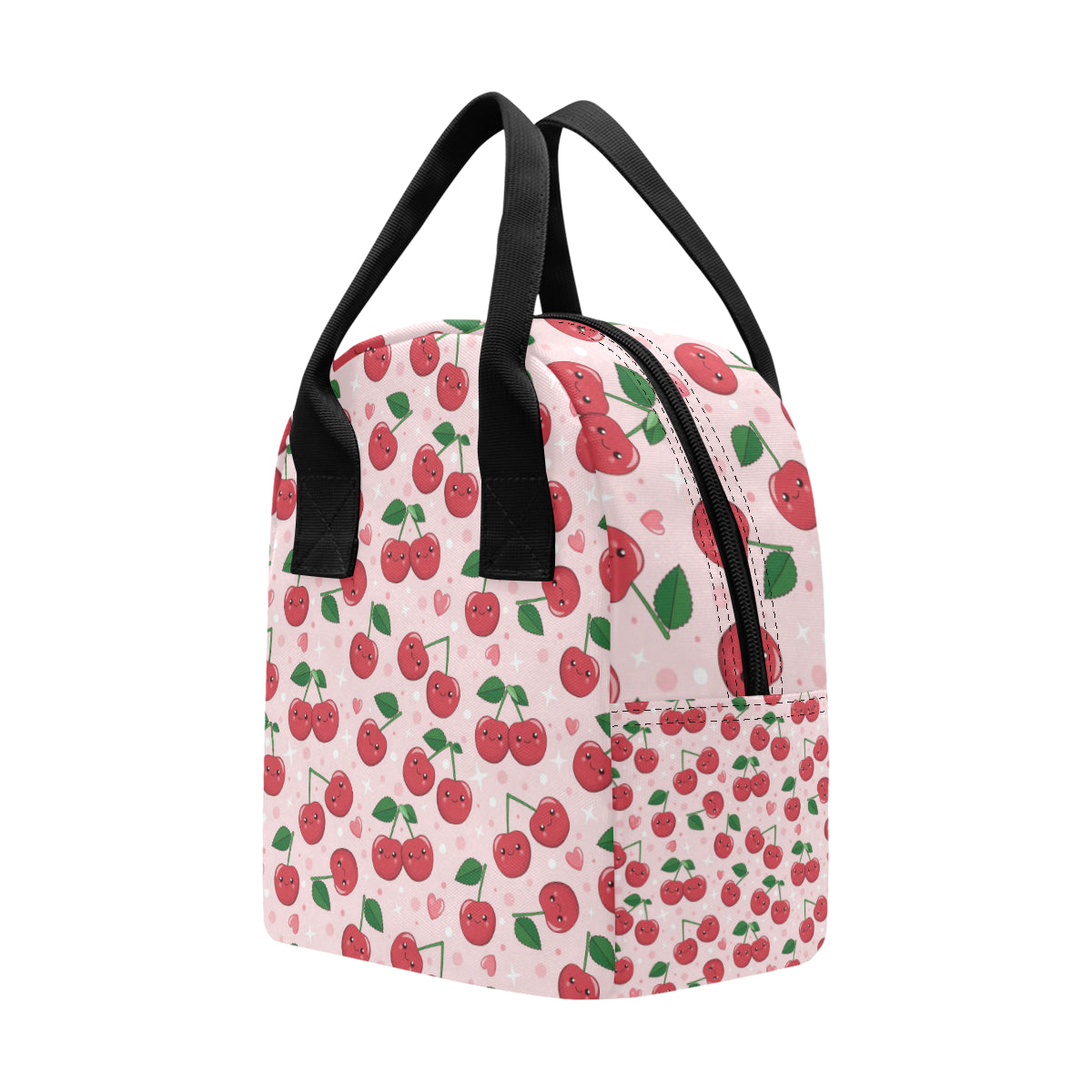 Cherry Pattern Print Design CH02 Insulated Lunch Bag