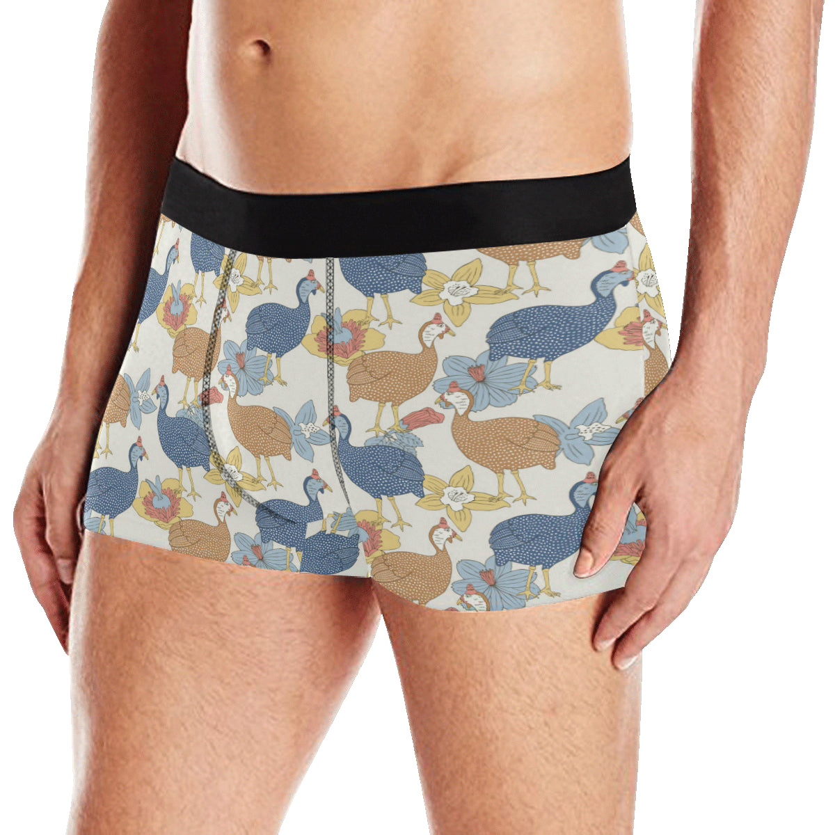 Guinea Fowl Pattern Print Design 01 Men's Boxer Briefs