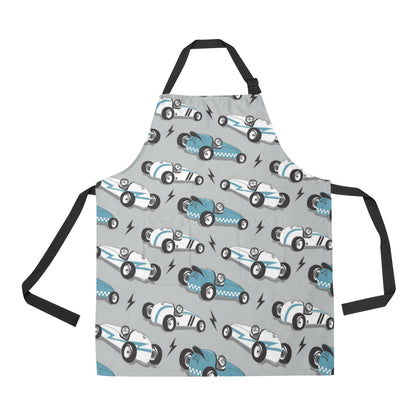 Racing Vintage Pattern Print Design A02 Apron with Pocket