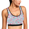 Orchid Pattern Print Design A01 Sports Bra