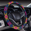 Indian Navajo Color Themed Design Print Steering Wheel Cover with Elastic Edge