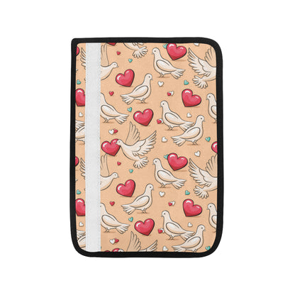 Pigeon Heart Pattern Print Design 04 Car Seat Belt Cover