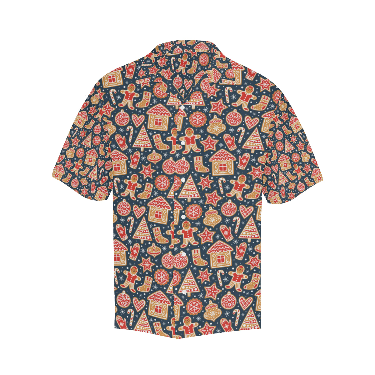 Gingerbread Pattern Print Design 03 Men's Hawaiian Shirt