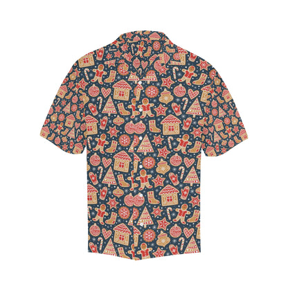 Gingerbread Pattern Print Design 03 Men's Hawaiian Shirt