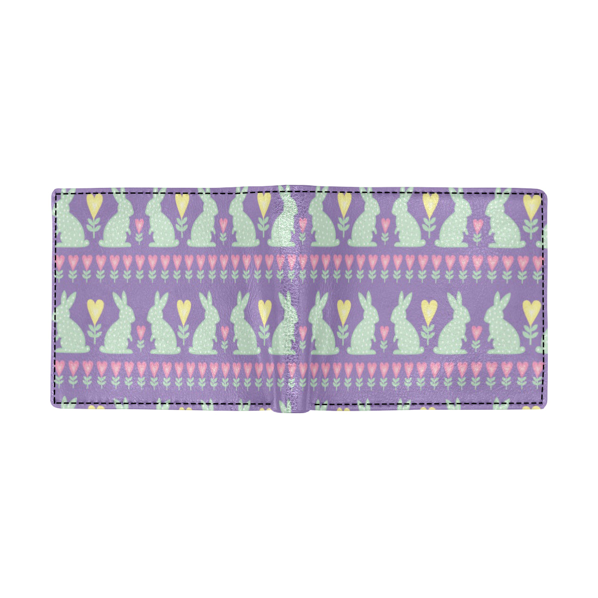 Rabbit Pattern Print Design RB01 Men's ID Card Wallet