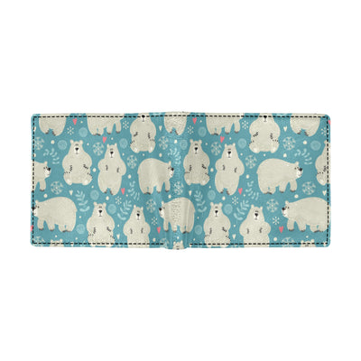 Bear Pattern Print Design BE04 Men's ID Card Wallet