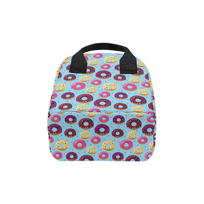 Donut Pattern Print Design DN07 Insulated Lunch Bag