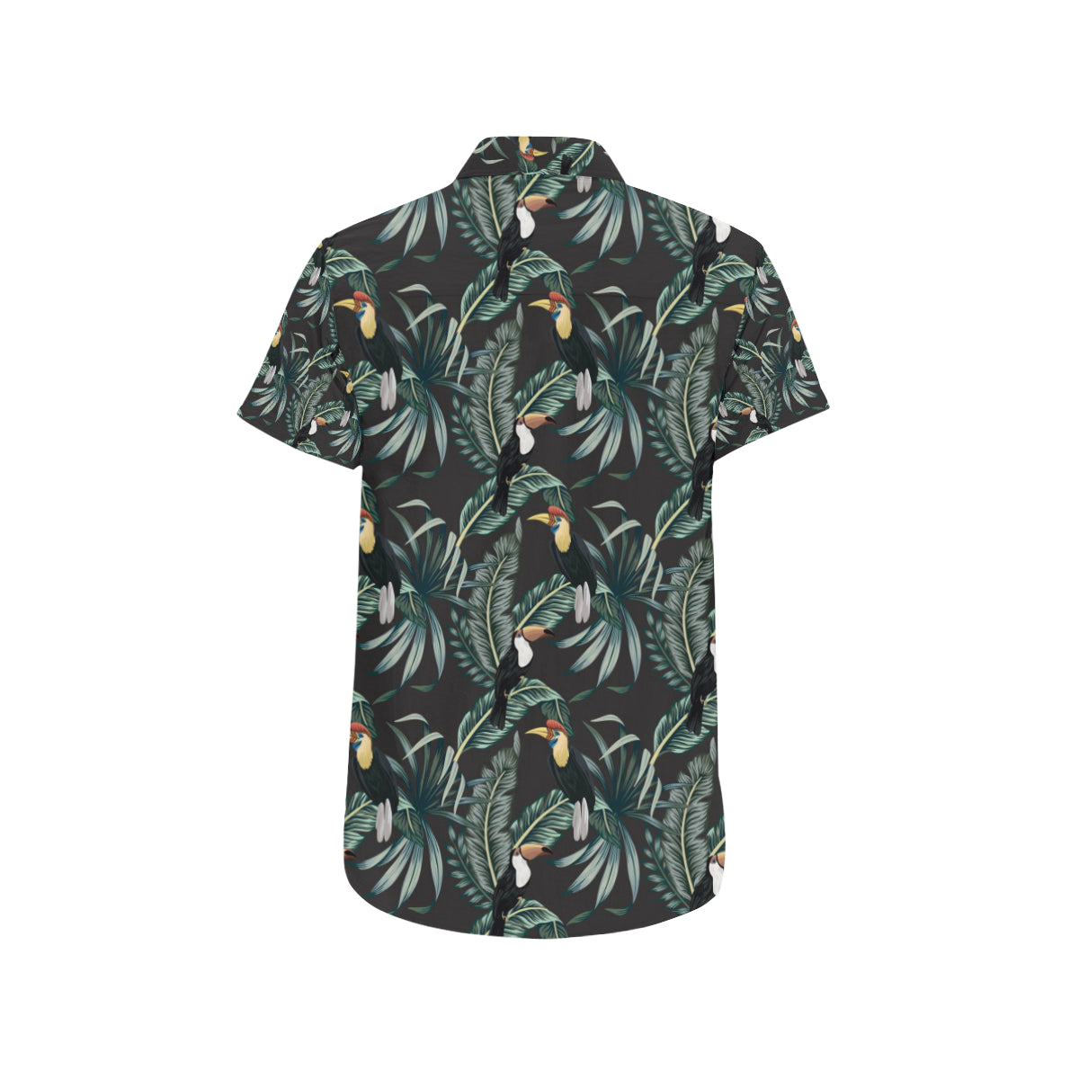 Rainforest Pattern Print Design RF06 Men's Short Sleeve Button Up Shirt