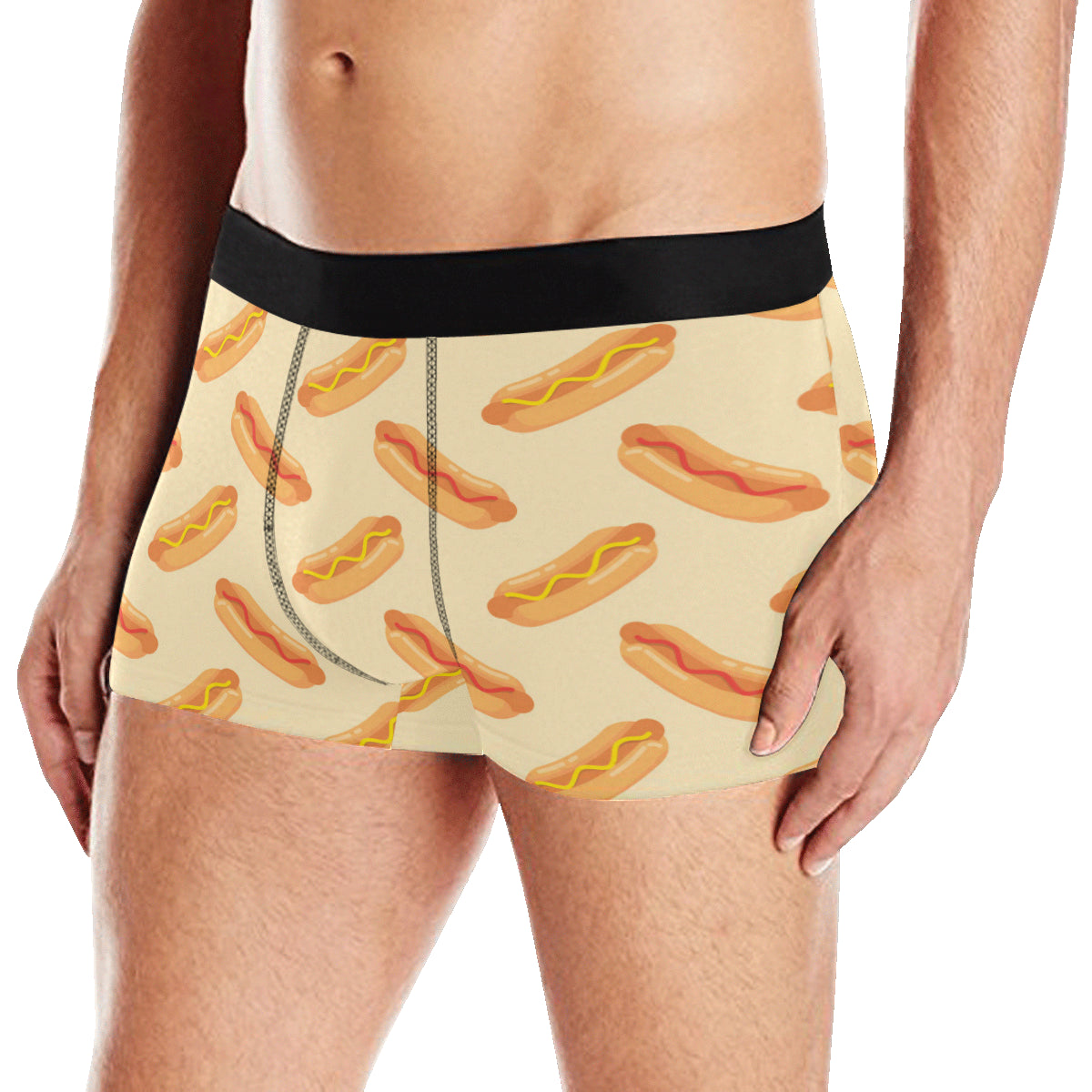 Hot Dog Pattern Print Design 05 Men's Boxer Briefs