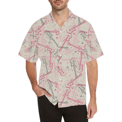 Bass Guitar Pattern Print Design 02 Men's Hawaiian Shirt