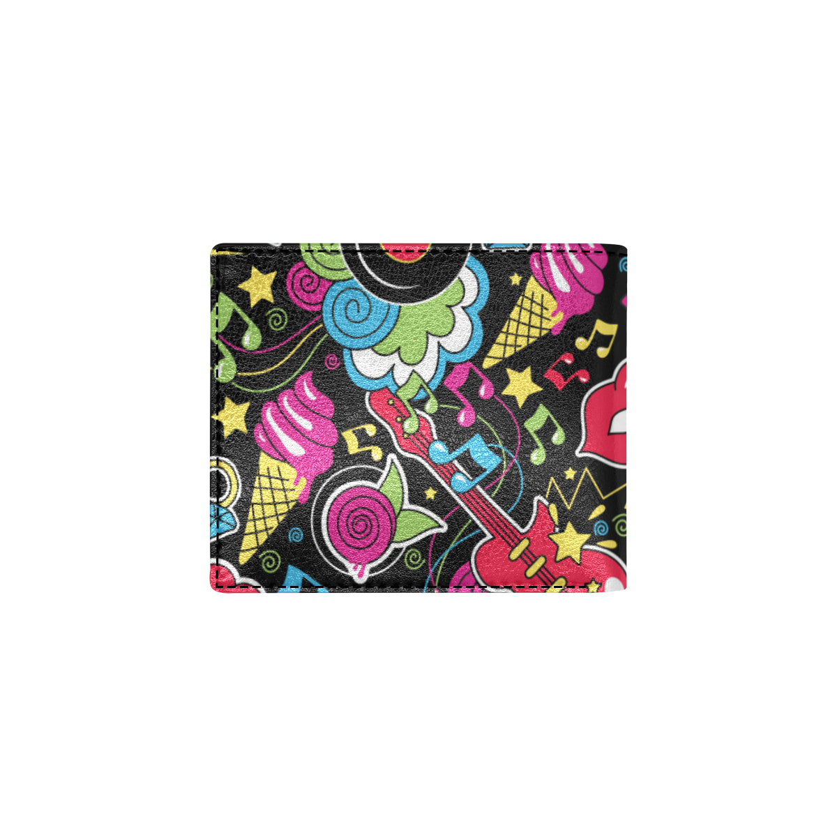 Pop Art Pattern Print Design A04 Men's ID Card Wallet