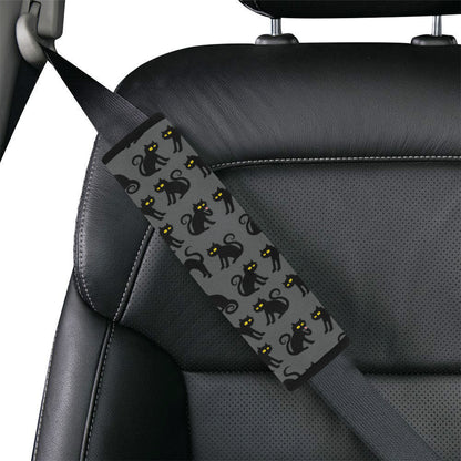Black Cat Cute Print Pattern Car Seat Belt Cover