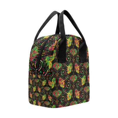 lotus Boho Pattern Print Design LO09 Insulated Lunch Bag