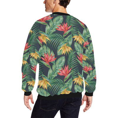 Bird Of Paradise Pattern Print Design BOP09 Men Long Sleeve Sweatshirt