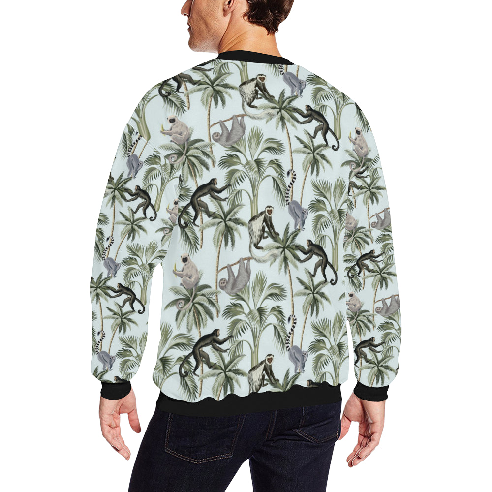 Rainforest Pattern Print Design RF04 Men Long Sleeve Sweatshirt