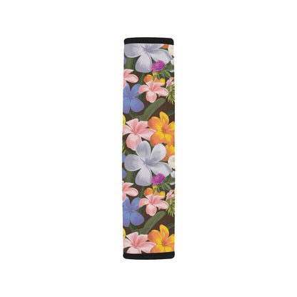 Plumeria Pattern Print Design PM03 Car Seat Belt Cover