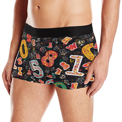 Number Pattern Print Design A03 Men's Boxer Briefs