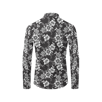Gerberas Pattern Print Design GB02 Men's Long Sleeve Shirt