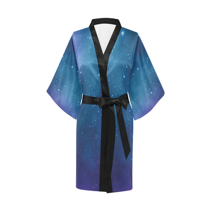 Nebula Pattern Print Design A01 Women's Short Kimono
