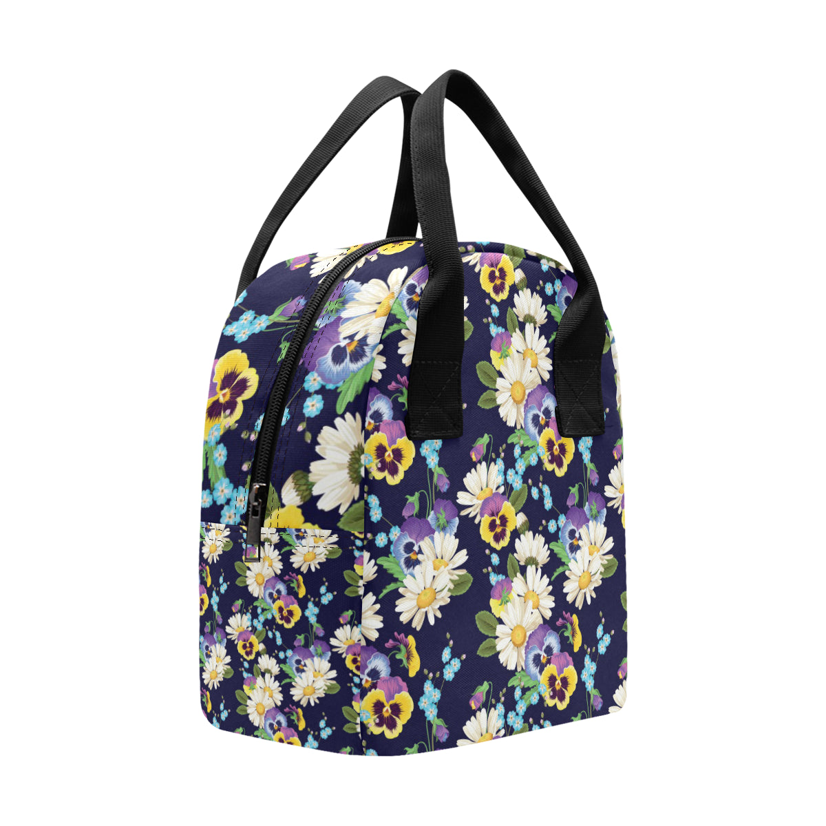 Pansy Pattern Print Design PS03 Insulated Lunch Bag