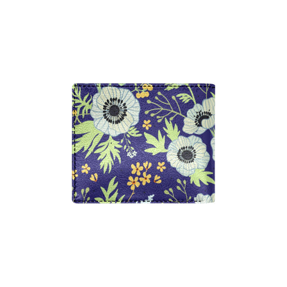 Anemone Pattern Print Design AM06 Men's ID Card Wallet