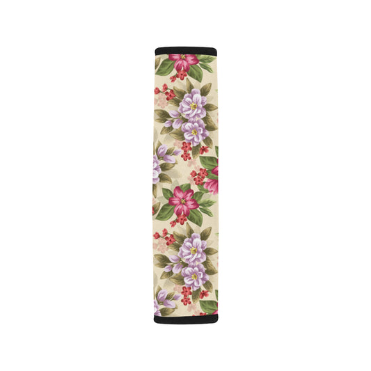Summer Floral Pattern Print Design SF08 Car Seat Belt Cover