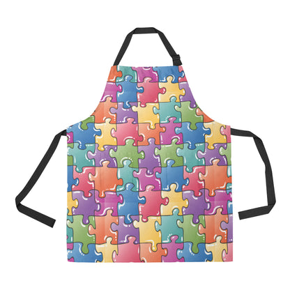 Puzzle Pattern Print Design A05 Apron with Pocket
