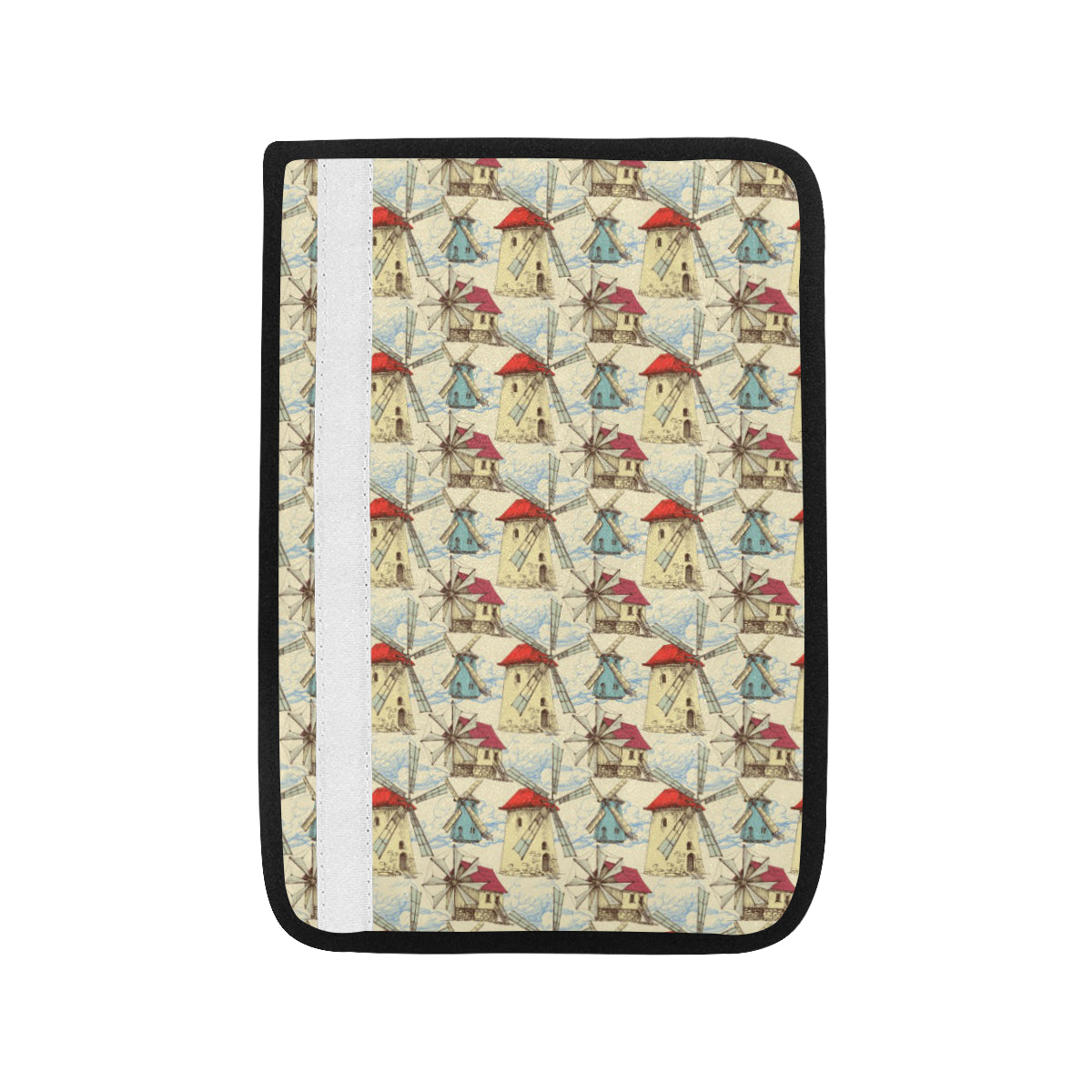 Windmill Pattern Print Design 01 Car Seat Belt Cover