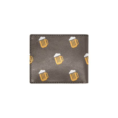 Beer Pattern Print Design 01 Men's ID Card Wallet
