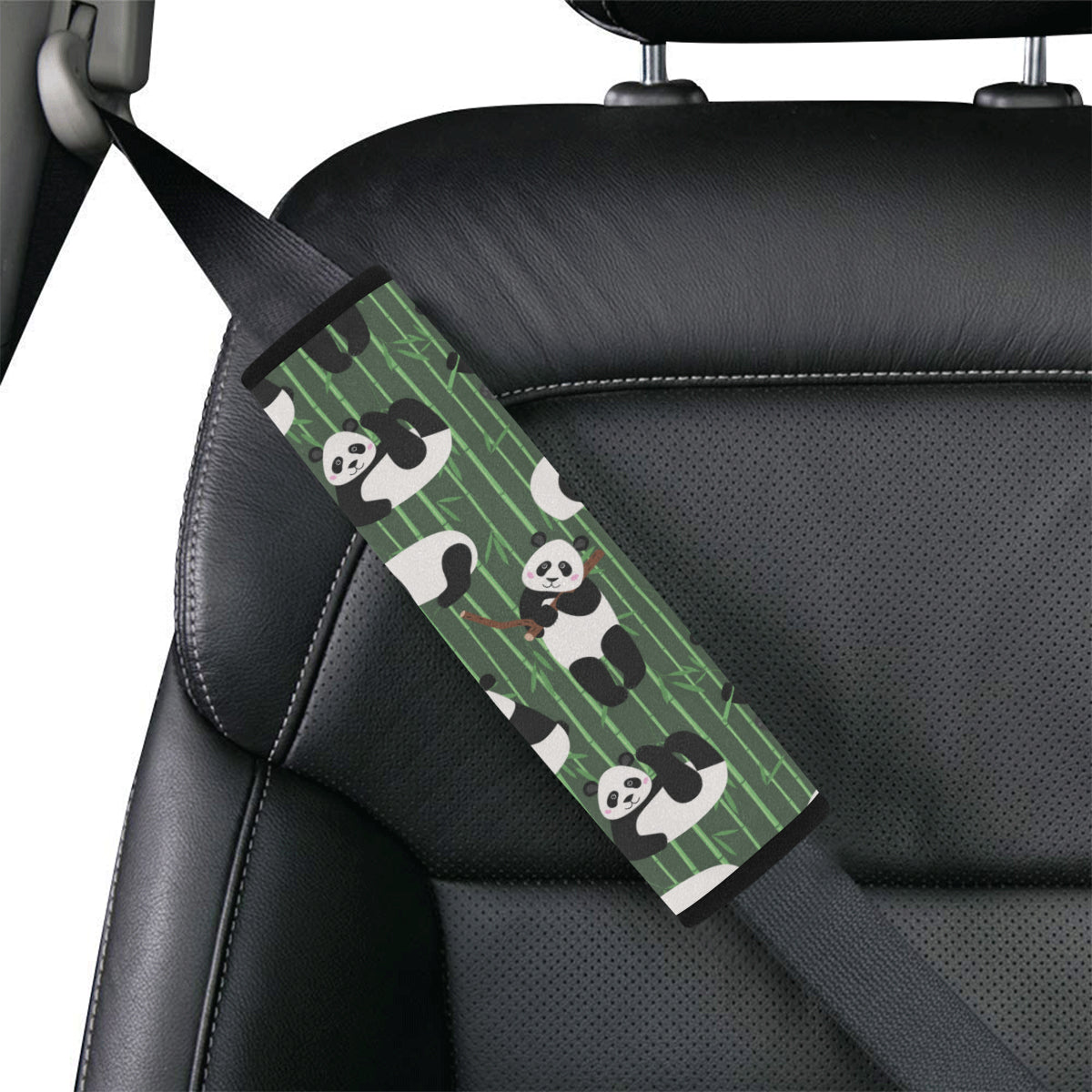 Panda Pattern Print Design A04 Car Seat Belt Cover