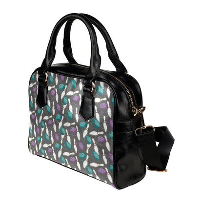 Bowling Pattern Print Design 03 Shoulder Handbag