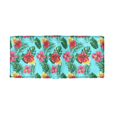 Hibiscus Hawaiian Flower Men's ID Card Wallet