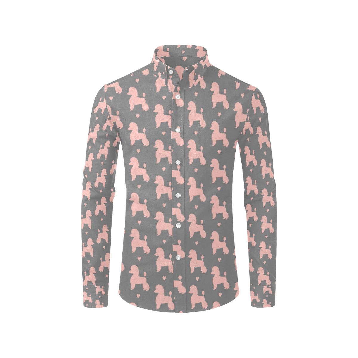 Poodle Pattern Print Design A02 Men's Long Sleeve Shirt