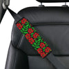 Red Hibiscus Embroidered Pattern Print Design HB03 Car Seat Belt Cover