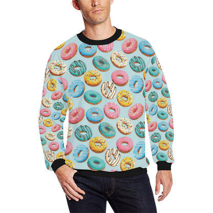 Donut Pattern Print Design DN05 Men Long Sleeve Sweatshirt