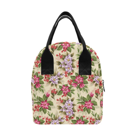 Summer Floral Pattern Print Design SF08 Insulated Lunch Bag