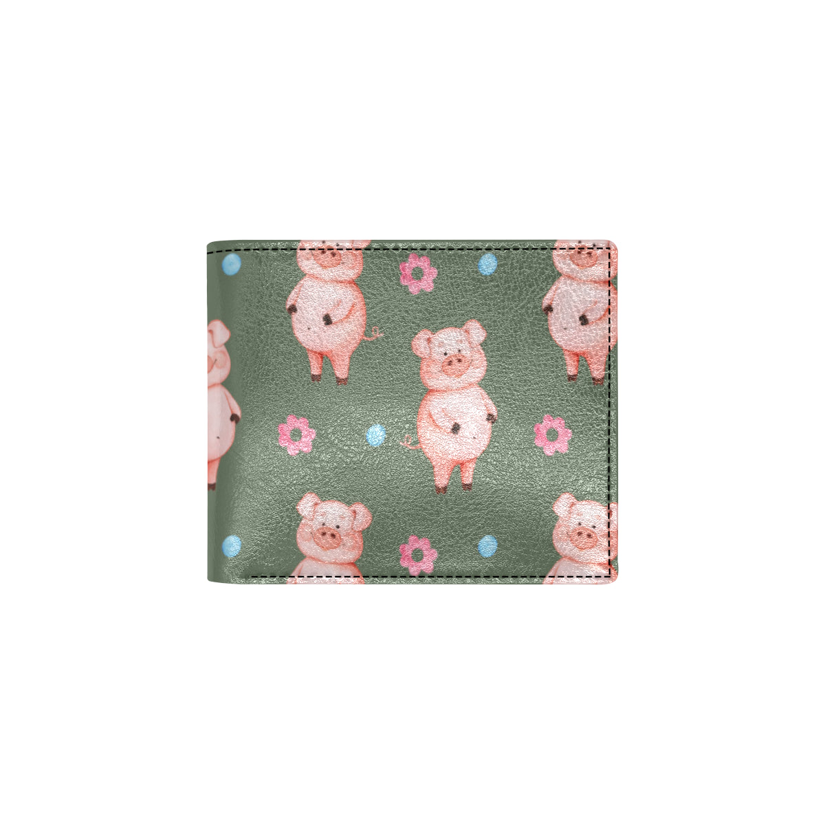 Pig Pattern Print Design 03 Men's ID Card Wallet