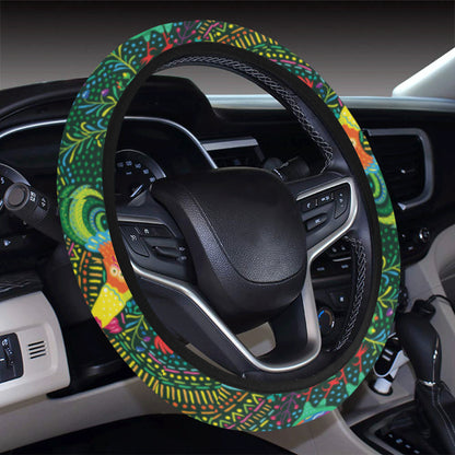 Rooster Pattern Print Design A01 Steering Wheel Cover with Elastic Edge