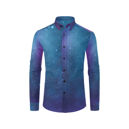 Nebula Pattern Print Design A01 Men's Long Sleeve Shirt
