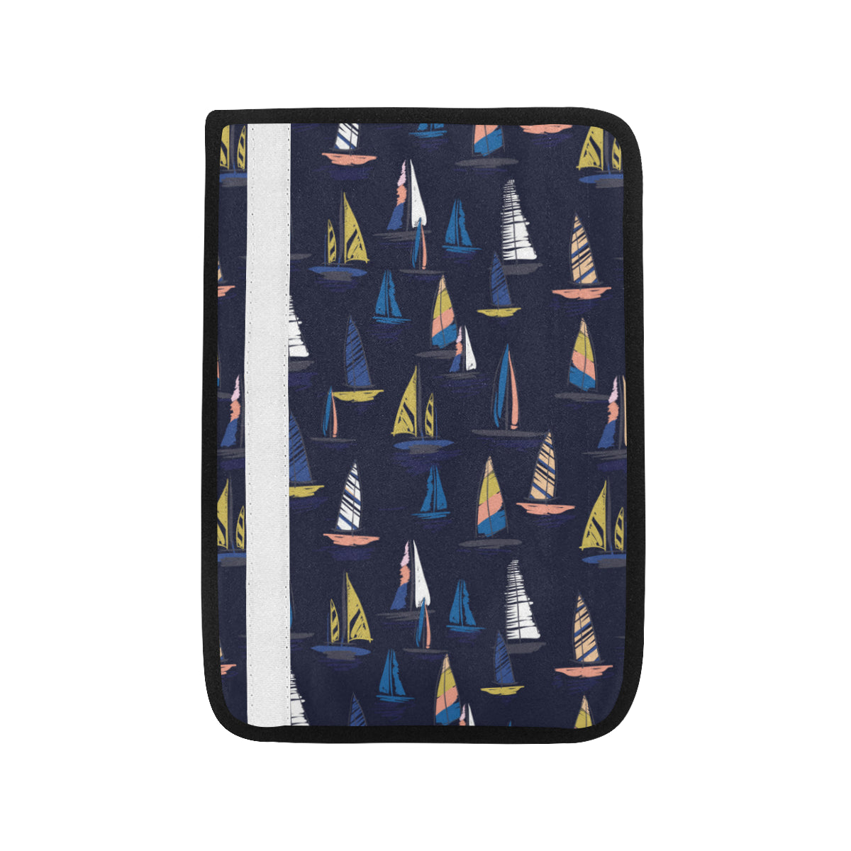 Sailing Ships Pattern Print Design A03 Car Seat Belt Cover