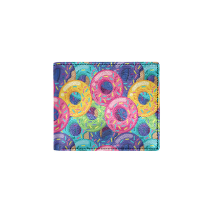 Donut Pattern Print Design DN010 Men's ID Card Wallet