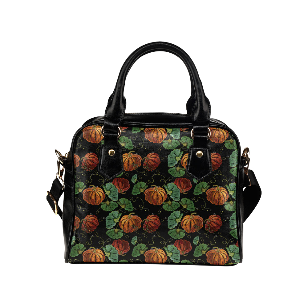 Pumpkin Pattern Print Design A02 Shoulder Handbag