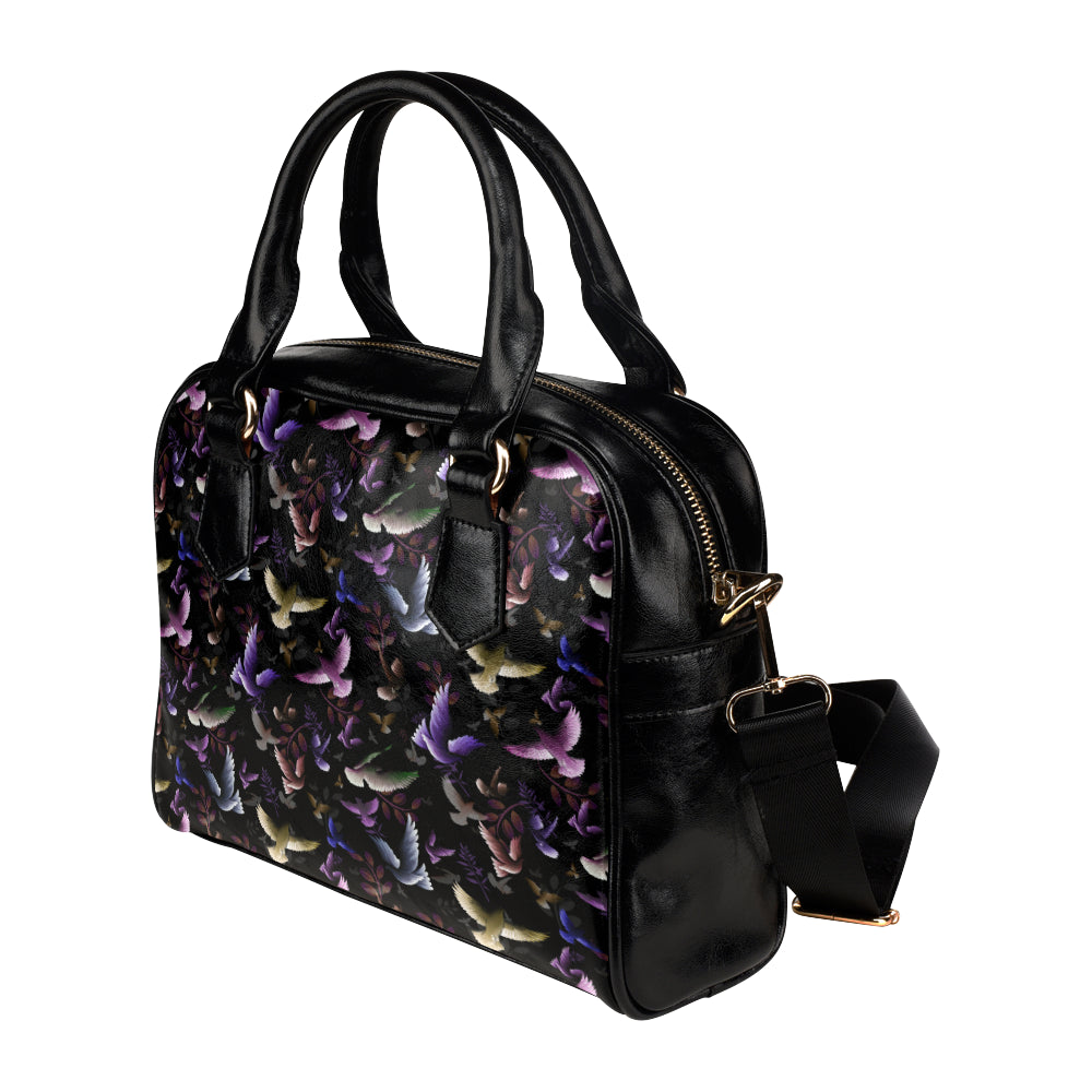 Pigeon Pattern Print Design 01 Shoulder Handbag