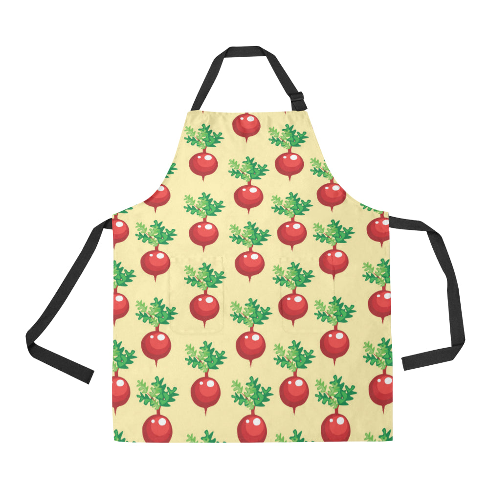 Radish Pattern Print Design A02 Apron with Pocket