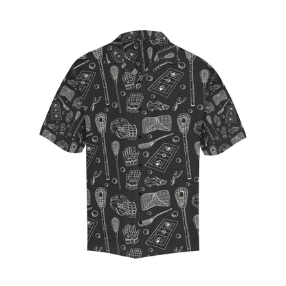 Lacrosse Pattern Print Design 01 Men's Hawaiian Shirt
