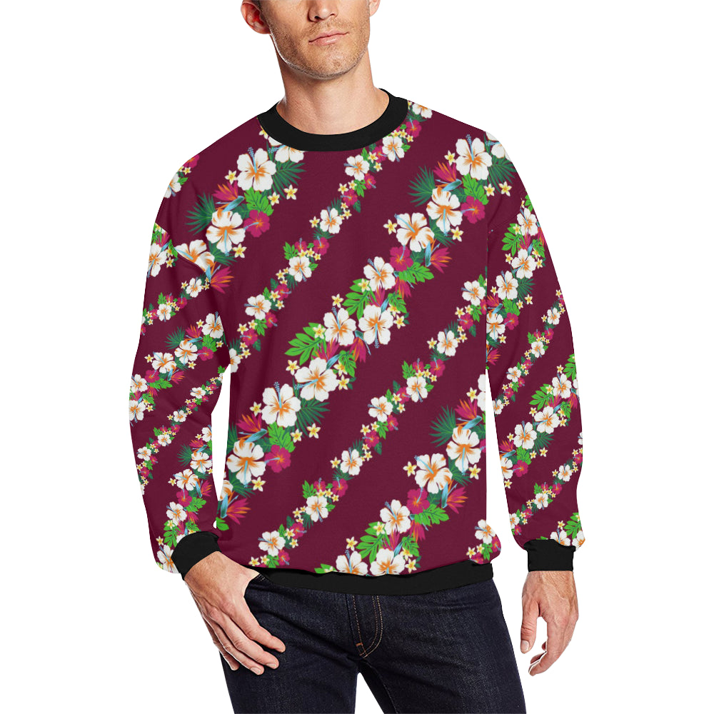 Hawaiian Themed Pattern Print Design H06 Men Long Sleeve Sweatshirt