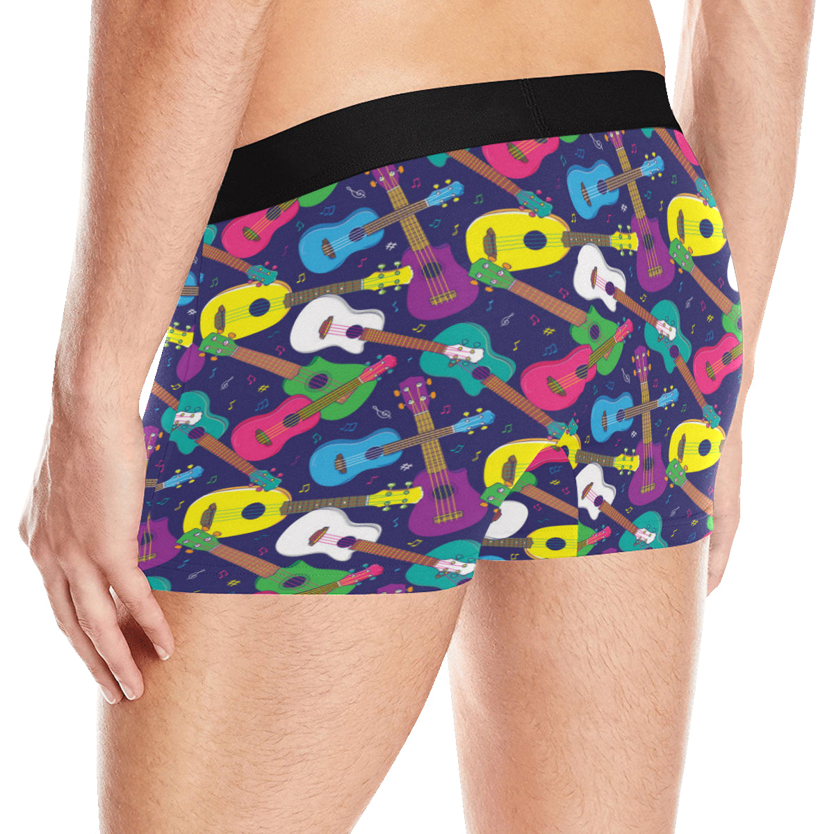 Ukulele Pattern Print Design 02 Men's Boxer Briefs
